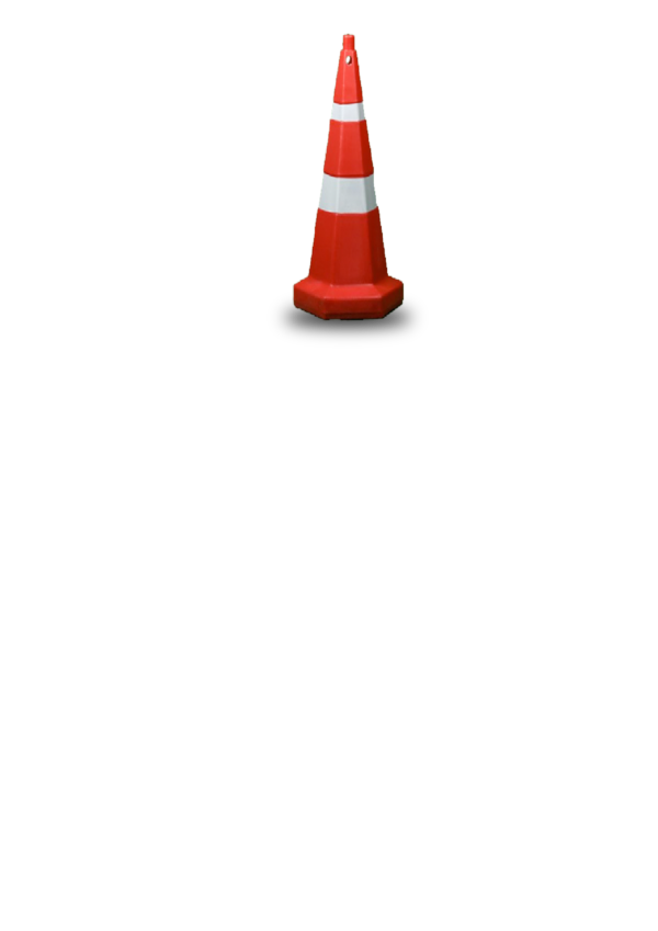 RIMPL Hexagonal Traffic Cone Height: 1000 MM | road safety Products | Raj Industries | Raj Barricade